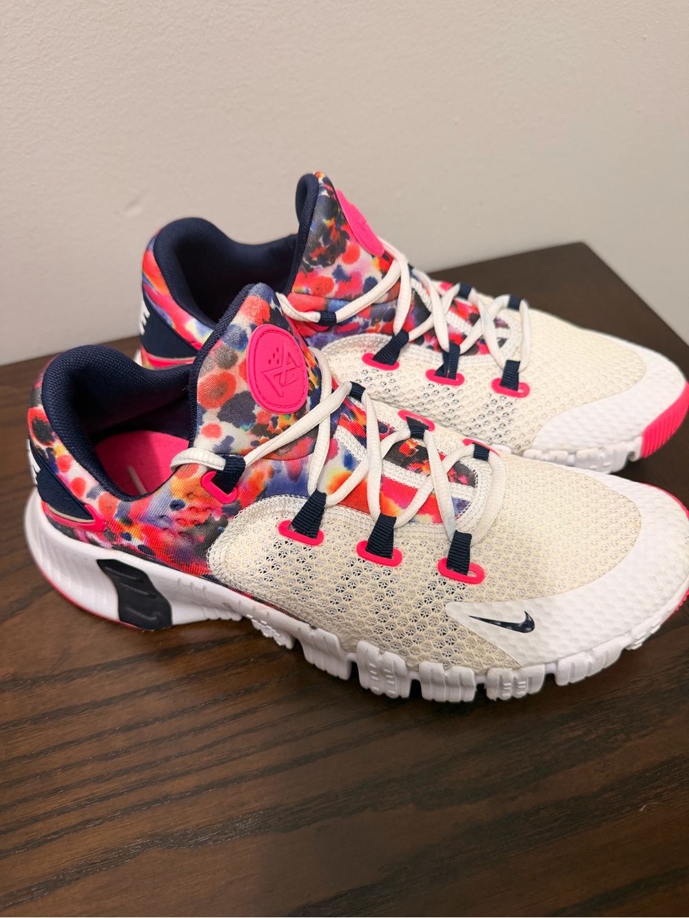 Nike Metcon 4 - Women's Multi-Color Floral Athletic Shoes - White, Pink, Black